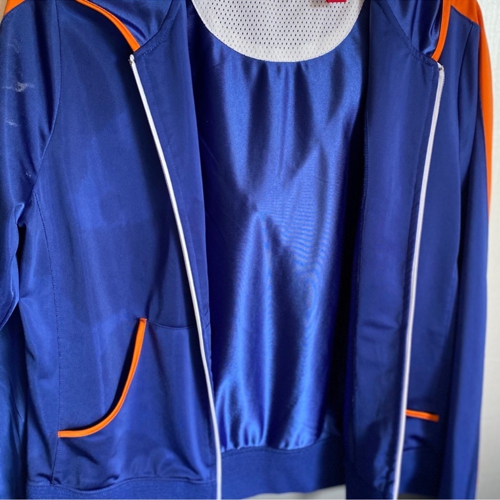 Gloria Vanderbilt Royal Blue and Orange Zipped Front Sport Jacket size Large - Picture 3 of 7